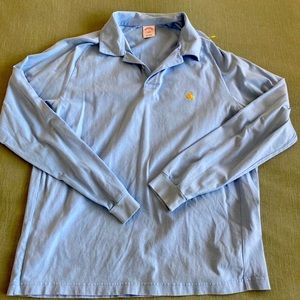 Blue Brooks Brothers 346 long sleeve polo
